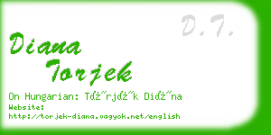 diana torjek business card